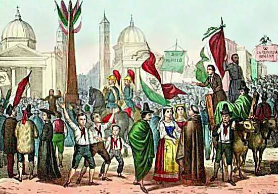 The Proclamation of a Roman Republic in the Piazza del Popolo in 1849