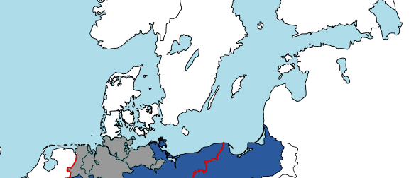 Danish lands - mainland and islands as of late 1847