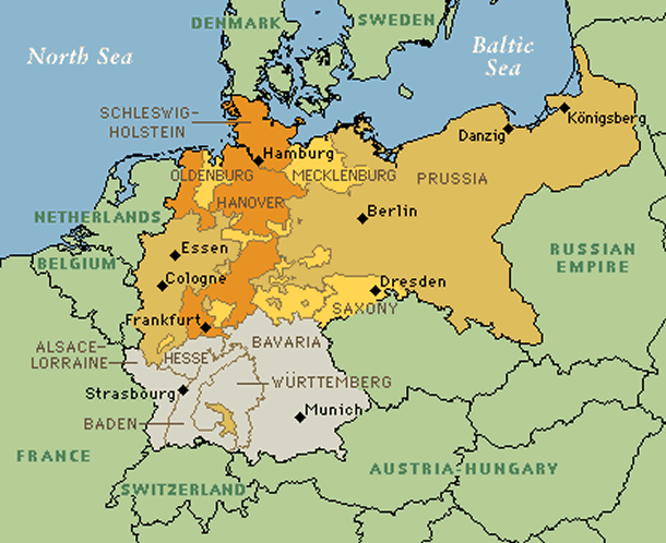 German Unification Map