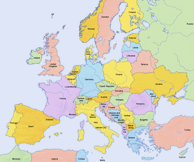 The European map of 2013