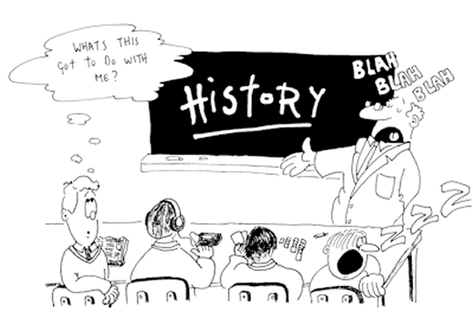 image of student asking why we study history - why knowing studying is history important
