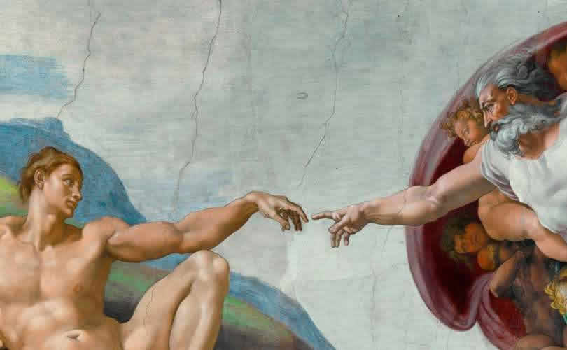 detail from Michaelangelo's Creation of Adam