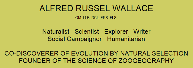Alfred Russel Wallace, Naturalist, Scientist, Explorer etc; centenary plaque