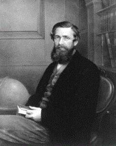 Portrait of Alfred Russel Wallace in early middle-age