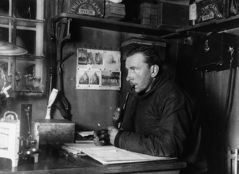 Alfred Wegener pictured during an expedition