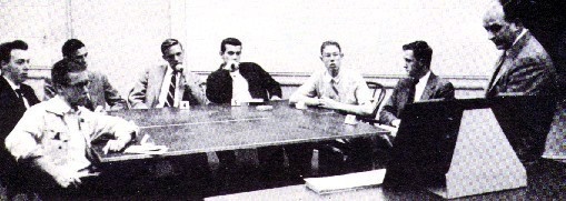 Picture of Solomon Asch and the other persons involved in the conformity experiments