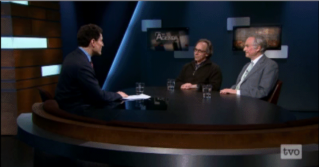 Richard Dawkins and Lawrence Krauss being interviewed by Steve Paikin