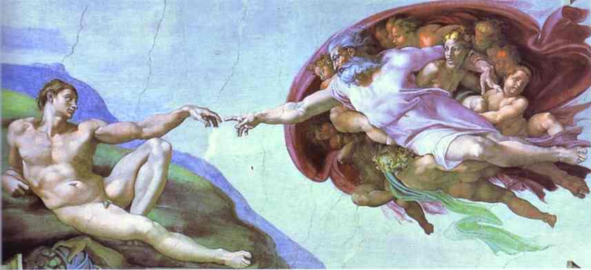 God and creation by michaelangelo