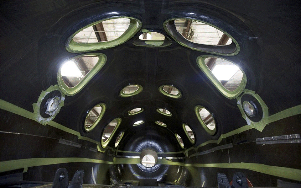 spaceshiptwo cabin during construction